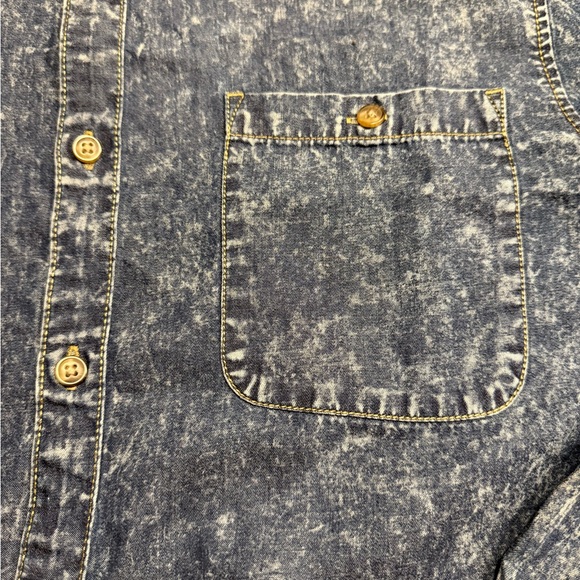 TOPMAN Acid Wash Denim Shirt - Medium - Picture 3 of 3